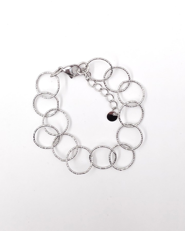 PULSERA CÍRCULOS ENTRELAZADOS - ACERO INOXIDABLE