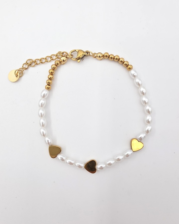 PULSERA PERLITAS - ACERO INOXIDABLE