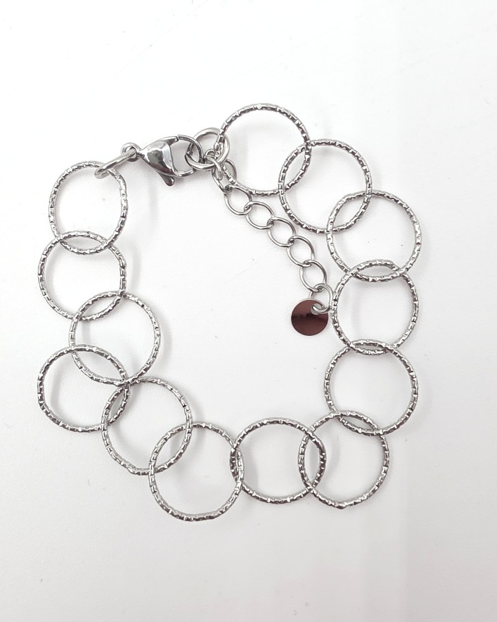PULSERA CÍRCULOS ENTRELAZADOS - ACERO INOXIDABLE