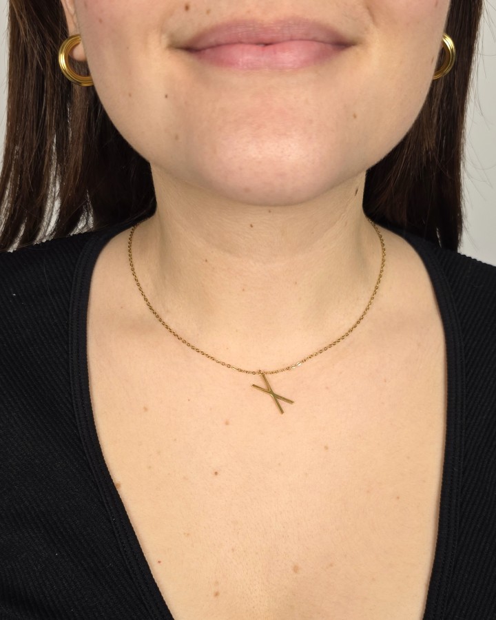 COLLAR CRUZ - ACERO INOXIDABLE