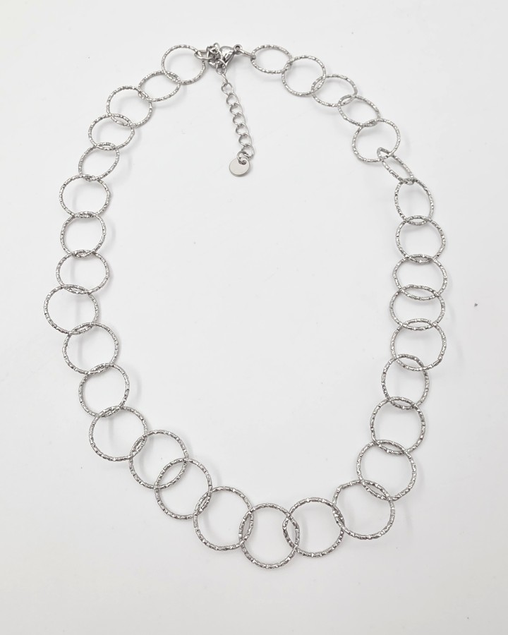 COLLAR CÍRCULOS ENTRELAZADOS - ACERO INOXIDABLE