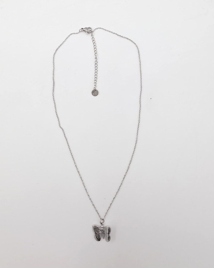 COLLAR MARIPOSA - ACERO INOXIDABLE