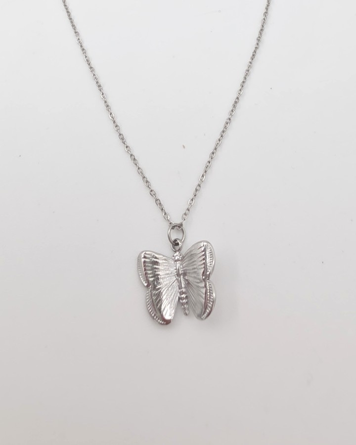 COLLAR MARIPOSA - ACERO INOXIDABLE