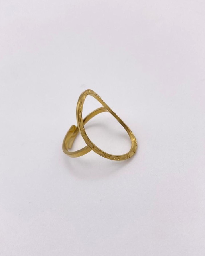 ANILLO AJUSTABLE OVAL MEDIANO - ACERO INOXIDABLE