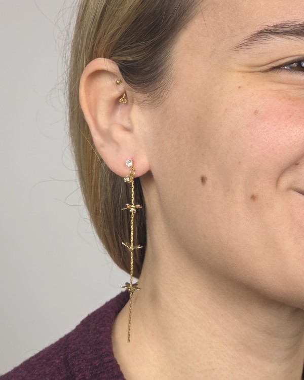 PENDIENTES LARGOS FLORES