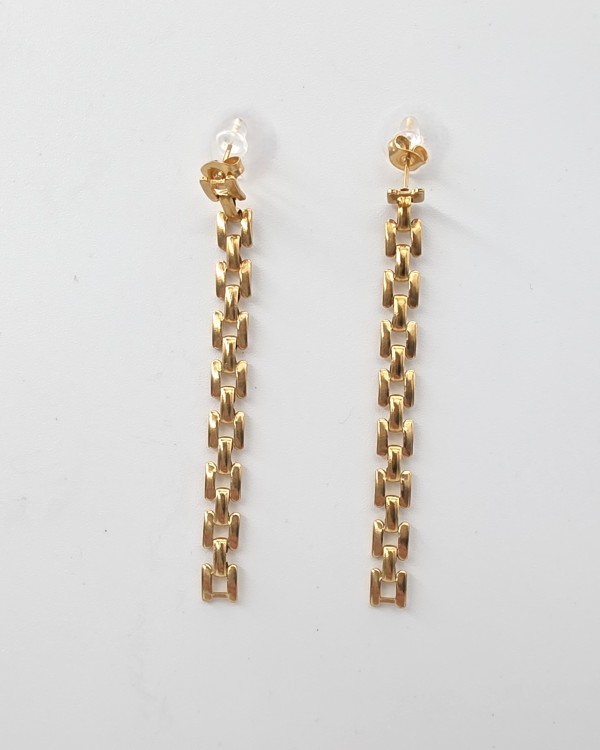 PENDIENTES LARGOS CREMALLERA - ACERO INOXIDABLE