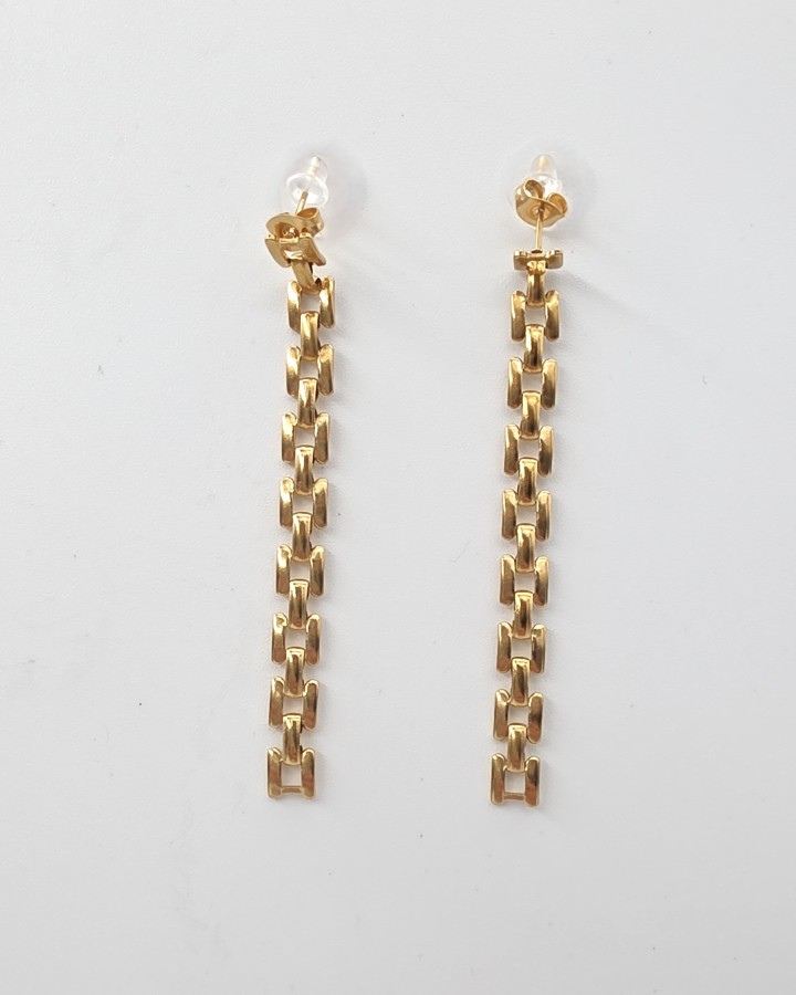 PENDIENTES LARGOS CREMALLERA - ACERO INOXIDABLE