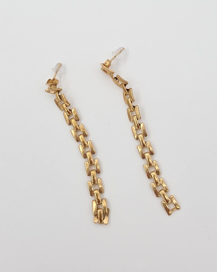 PENDIENTES LARGOS CREMALLERA - ACERO INOXIDABLE