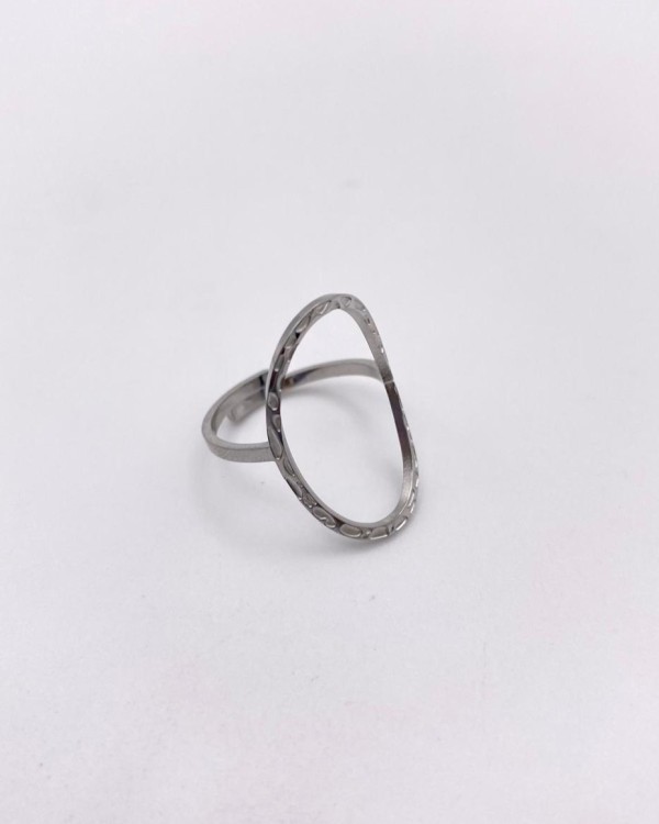 ANILLO AJUSTABLE OVAL MEDIANO - ACERO INOXIDABLE