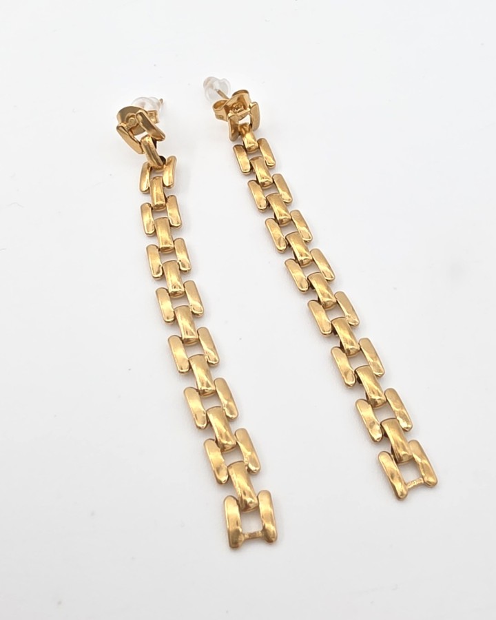 PENDIENTES LARGOS CREMALLERA - ACERO INOXIDABLE