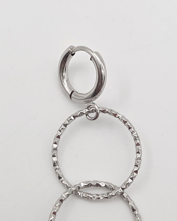 AROS PEQUEÑOS CON CÍRCULOS - ACERO INOXIDABLE