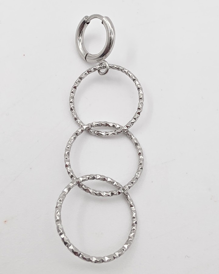 AROS PEQUEÑOS CON CÍRCULOS - ACERO INOXIDABLE