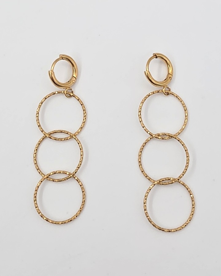 AROS PEQUEÑOS CON CÍRCULOS - ACERO INOXIDABLE