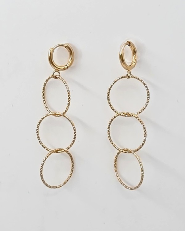 AROS PEQUEÑOS CON CÍRCULOS - ACERO INOXIDABLE