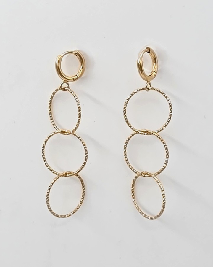 AROS PEQUEÑOS CON CÍRCULOS - ACERO INOXIDABLE