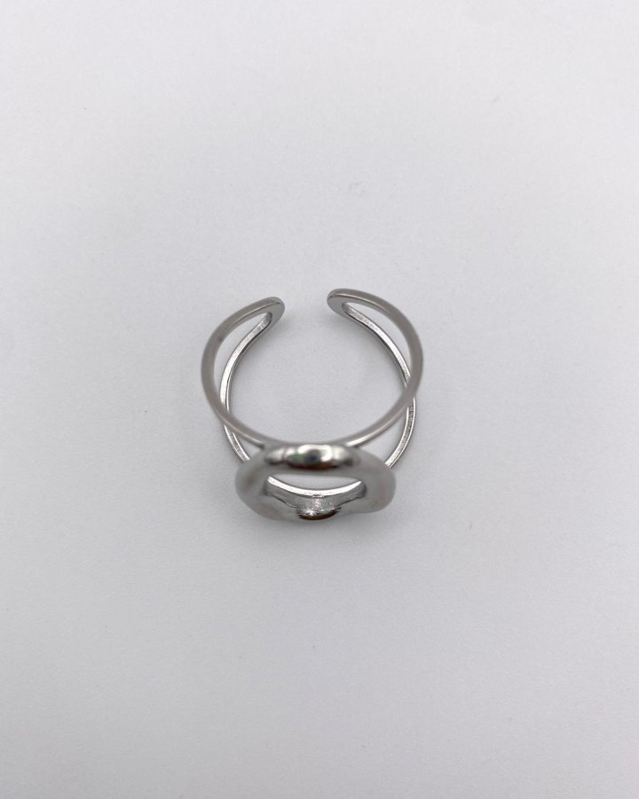 ANILLO AJUSTABLE OVAL MEDIANO - ACERO INOXIDABLE