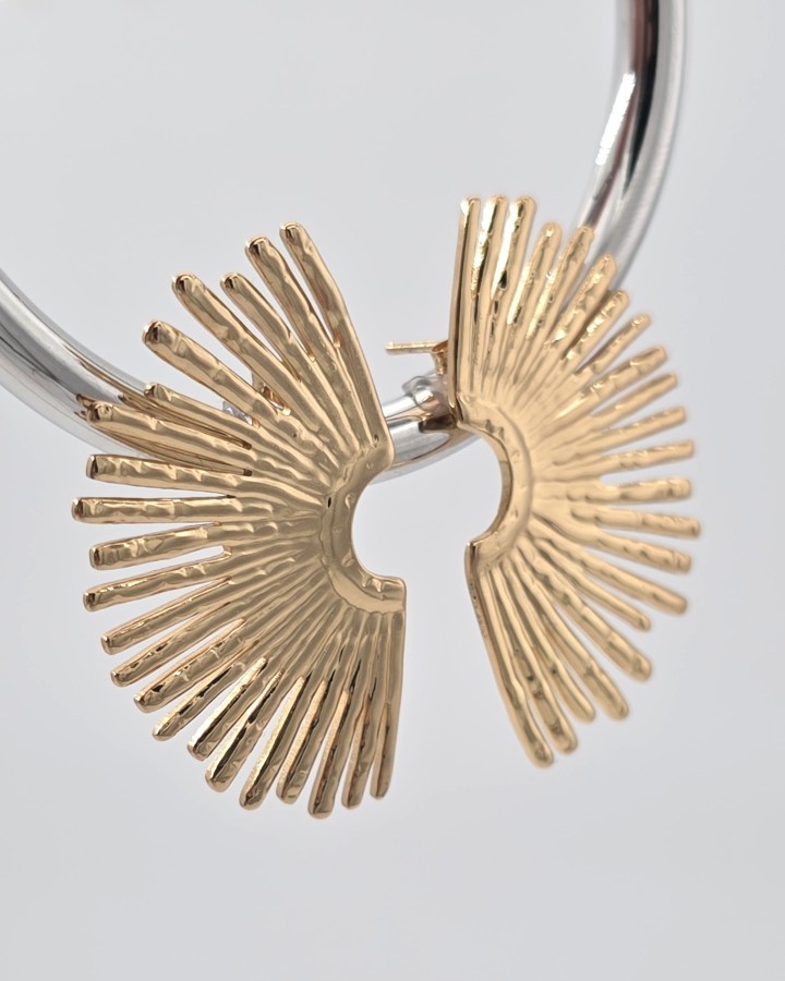 PENDIENTES AMANECER GRANDES - ACERO INOXIDABLE