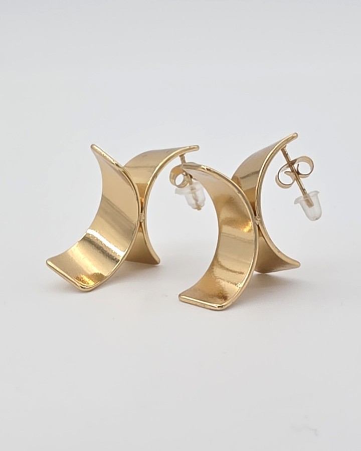 PENDIENTES SEMI CÍRCULOS - ACERO INOXIDABLE