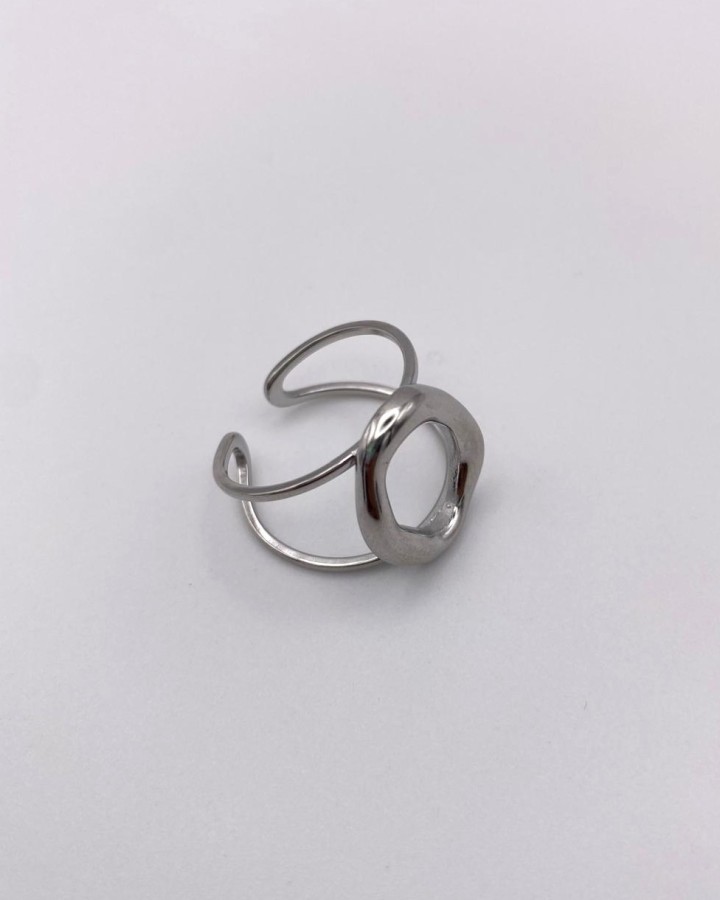 ANILLO AJUSTABLE OVAL MEDIANO - ACERO INOXIDABLE