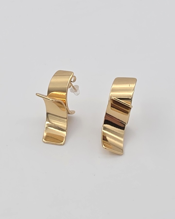 PENDIENTES SEMI CÍRCULOS - ACERO INOXIDABLE