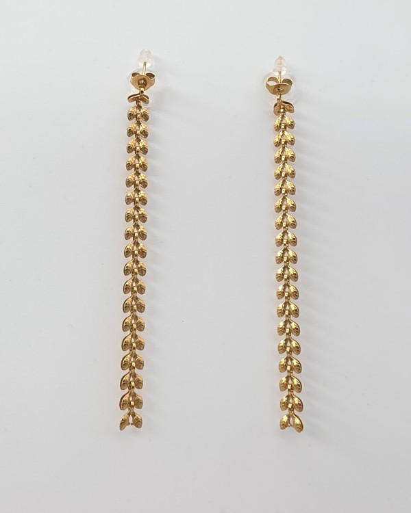 PENDIENTES LARGOS ESPIGA - ACERO INOXIDABLE