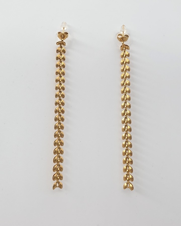 PENDIENTES LARGOS ESPIGA - ACERO INOXIDABLE