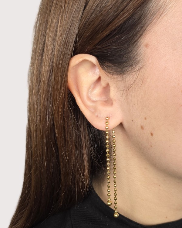 PENDIENTES LARGOS DUAL - ACERO INOXIDABLE