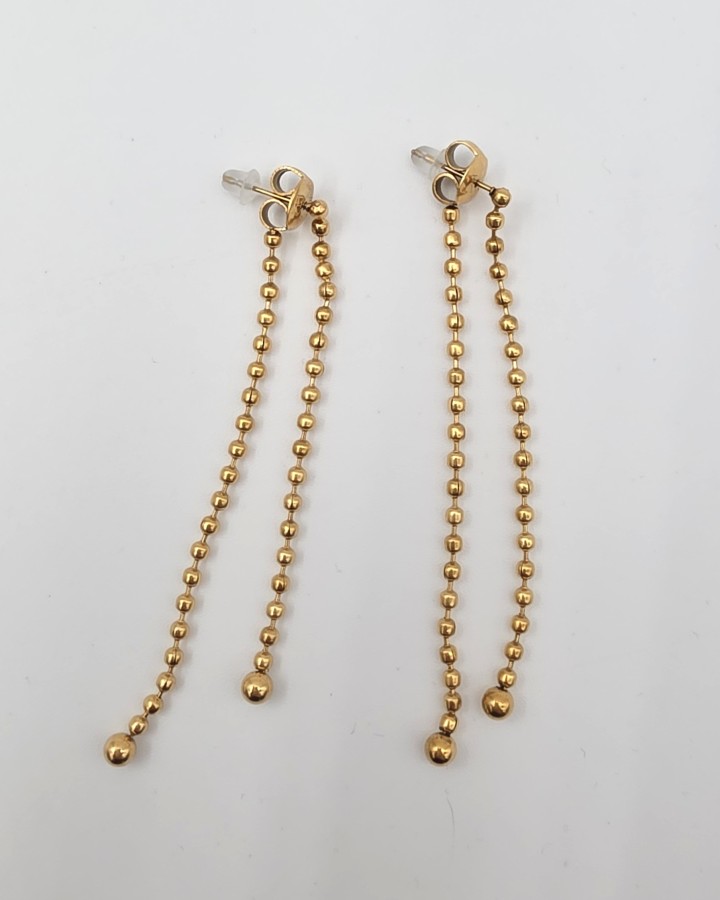 PENDIENTES LARGOS DUAL - ACERO INOXIDABLE