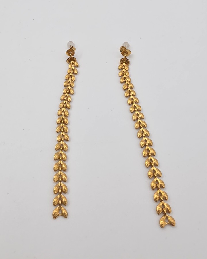 PENDIENTES LARGOS ESPIGA - ACERO INOXIDABLE