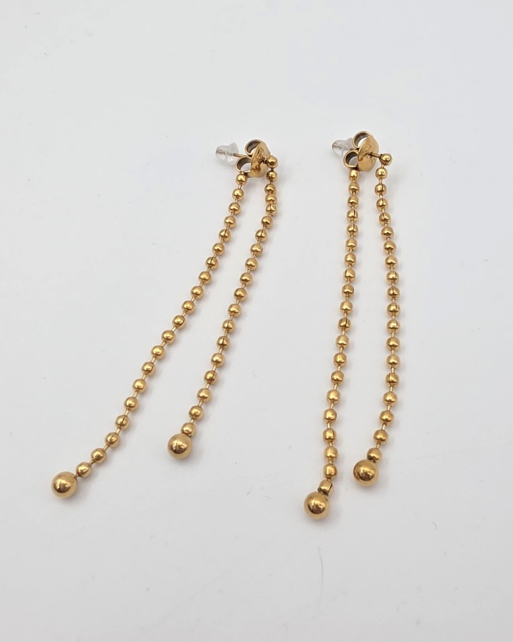 PENDIENTES LARGOS DUAL - ACERO INOXIDABLE