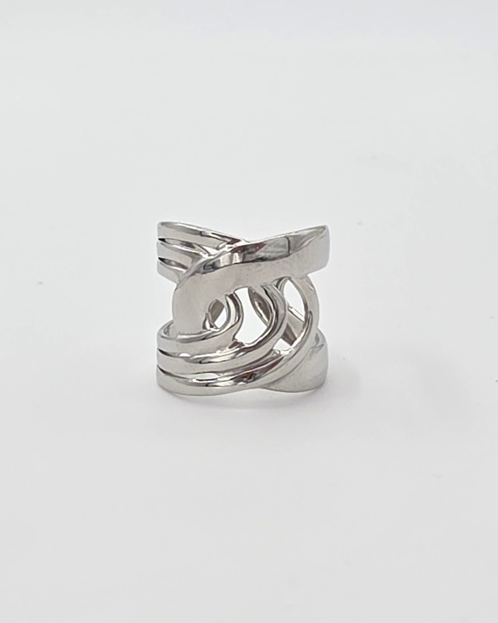 ANILLO AJUSTABLE NUDO - ACERO INOXIDABLE