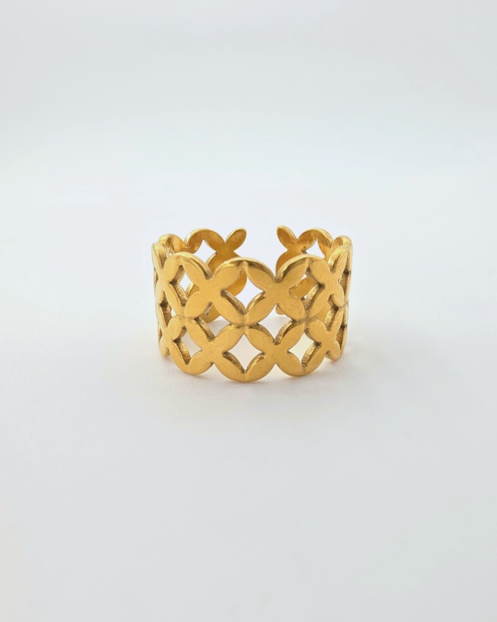 ANILLO AJUSTABLE COLMENA - ACERO INOXIDABLE