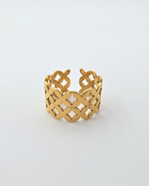 ANILLO AJUSTABLE COLMENA - ACERO INOXIDABLE