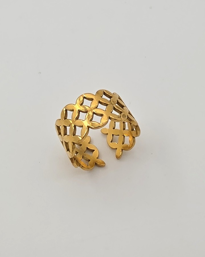 ANILLO AJUSTABLE COLMENA - ACERO INOXIDABLE