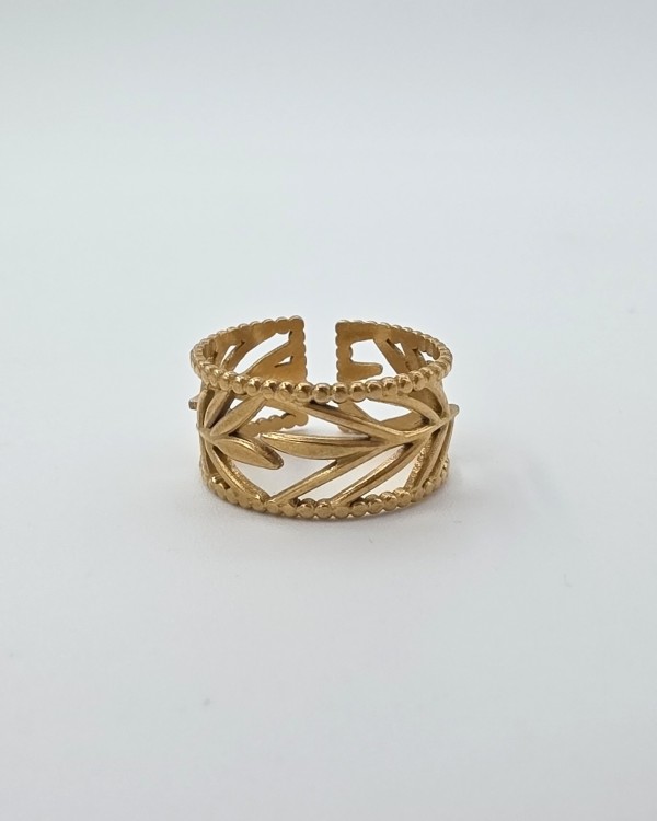 ANILLO AJUSTABLE TROPICAL - ACERO INOXIDABLE