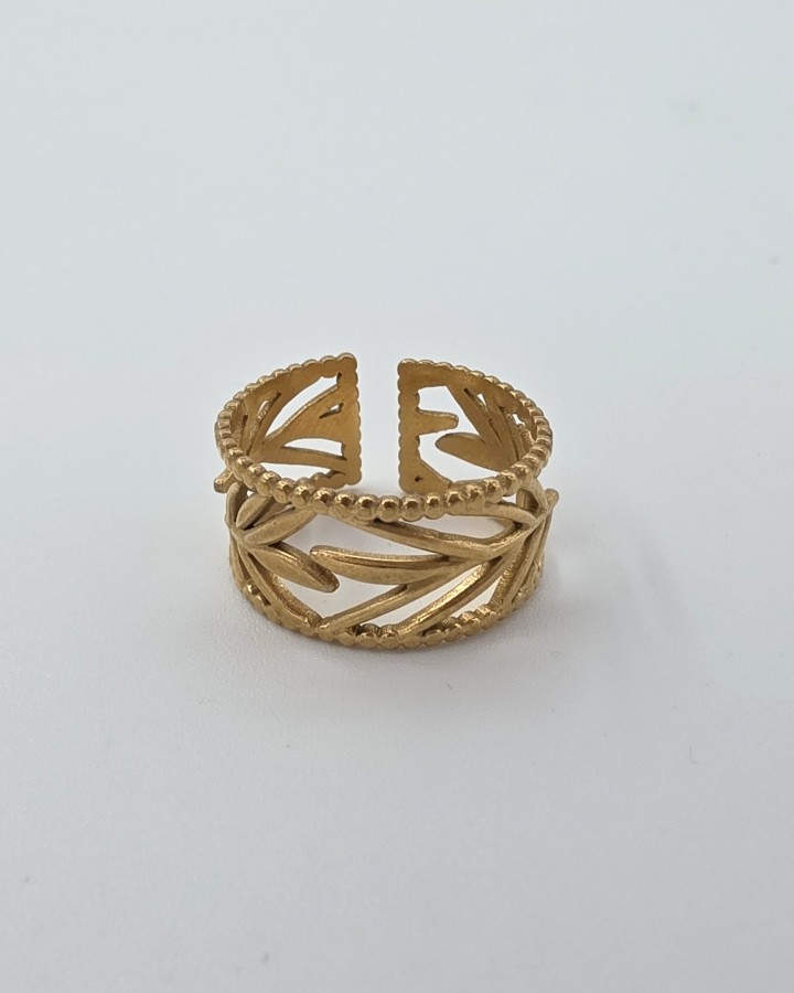 ANILLO AJUSTABLE TROPICAL - ACERO INOXIDABLE