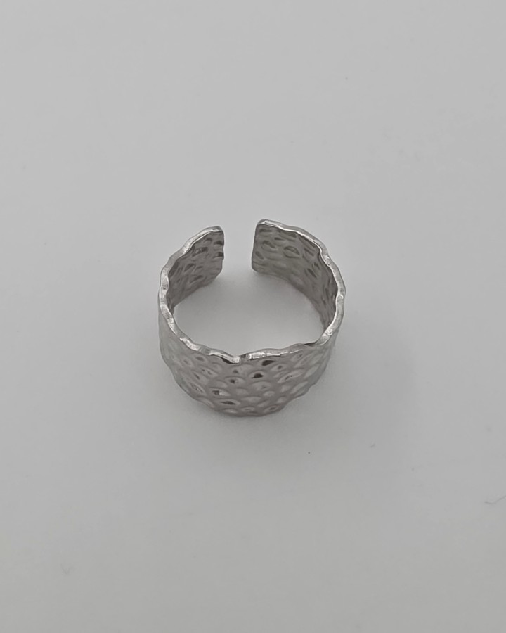 ANILLO AJUSTABLE IRREGULAR - ACERO INOXIDABLE