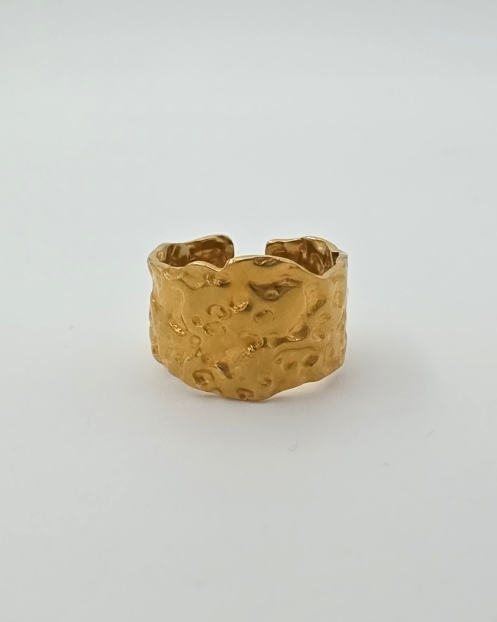 ANILLO AJUSTABLE IRREGULAR - ACERO INOXIDABLE