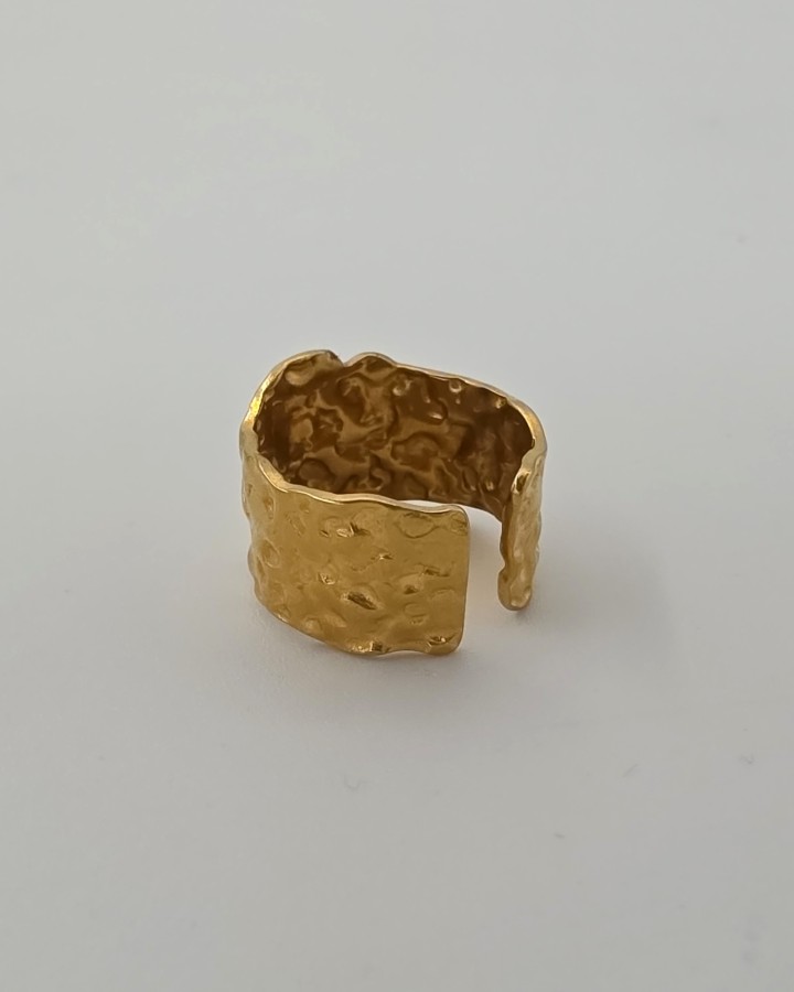 ANILLO AJUSTABLE IRREGULAR - ACERO INOXIDABLE