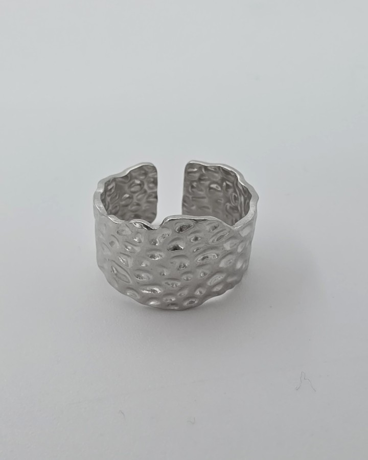ANILLO AJUSTABLE IRREGULAR - ACERO INOXIDABLE