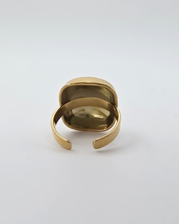 ANILLO AJUSTABLE CUADRADO - ACERO INOXIDABLE