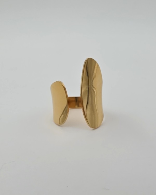 ANILLO AJUSTABLE ABSTRACTO - ACERO INOXIDABLE