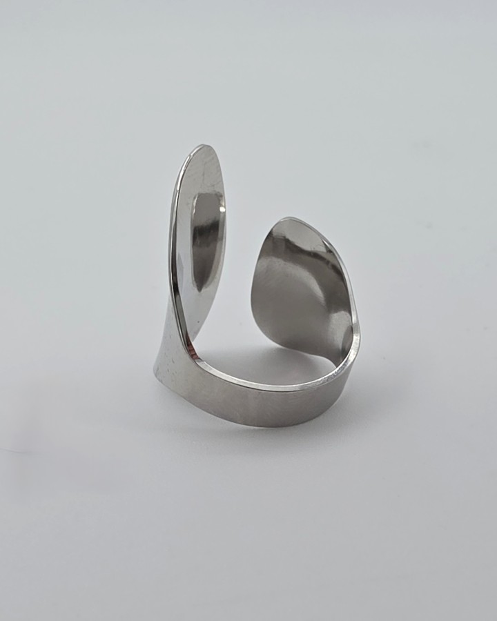ANILLO AJUSTABLE ABSTRACTO - ACERO INOXIDABLE