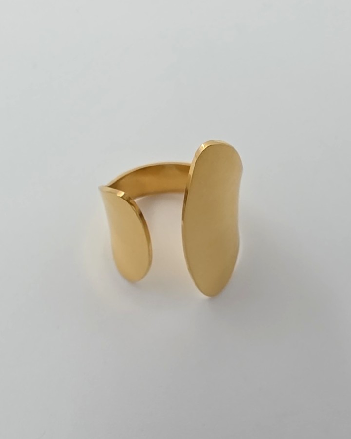 ANILLO AJUSTABLE ABSTRACTO - ACERO INOXIDABLE