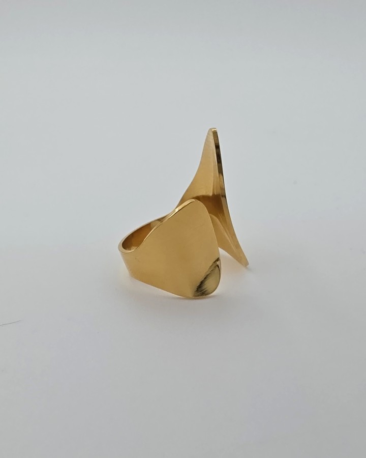 ANILLO AJUSTABLE ABSTRACTO - ACERO INOXIDABLE