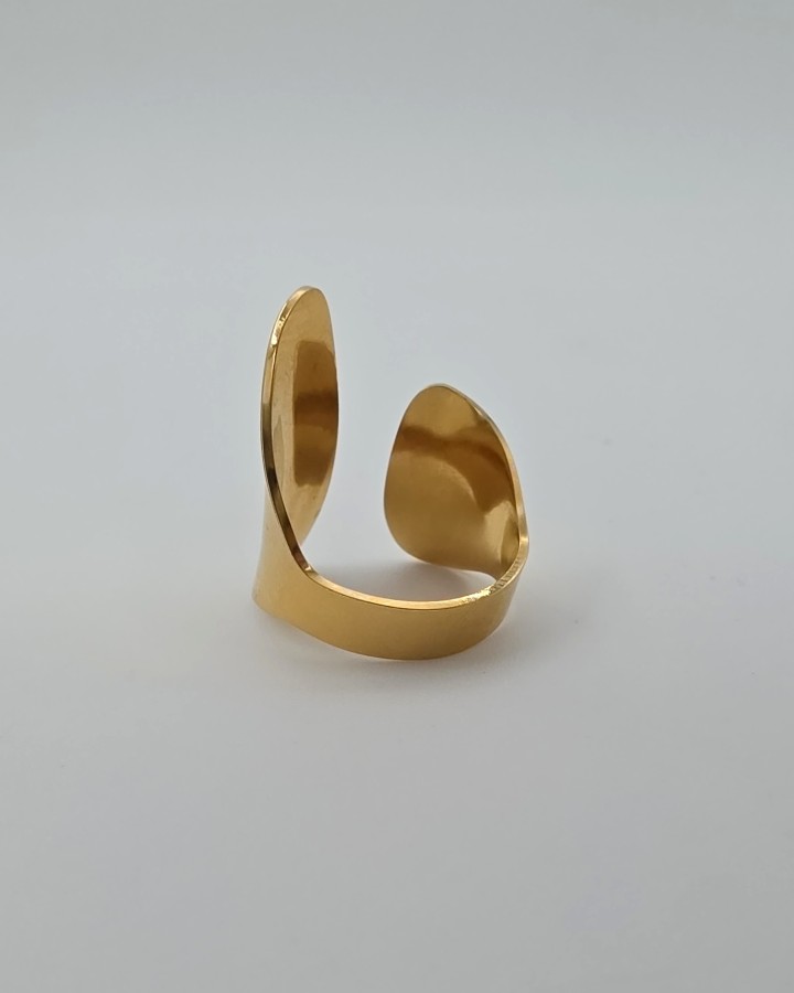 ANILLO AJUSTABLE ABSTRACTO - ACERO INOXIDABLE