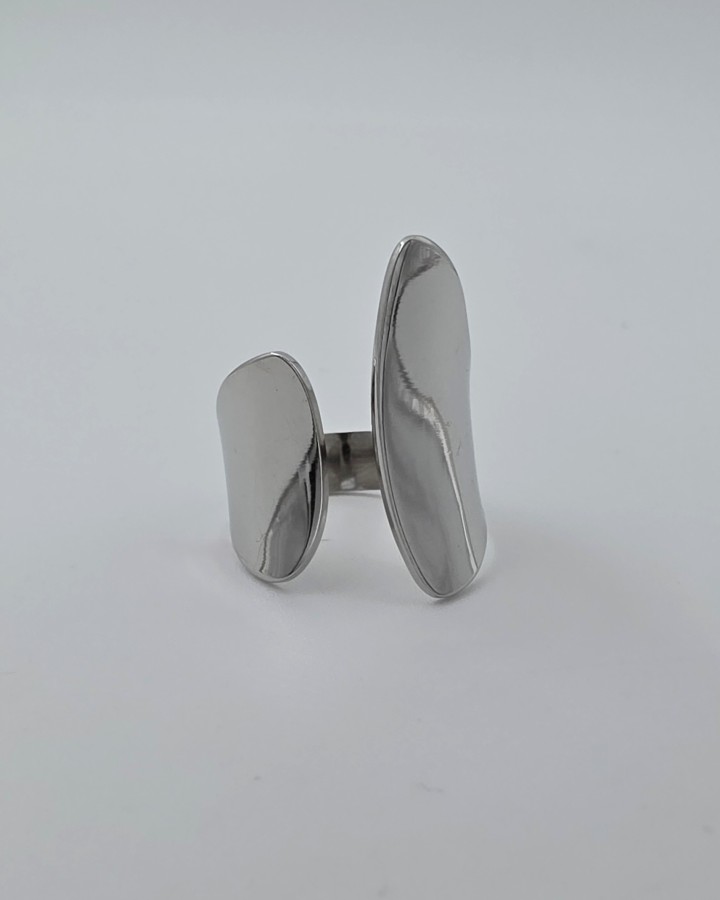 ANILLO AJUSTABLE ABSTRACTO - ACERO INOXIDABLE