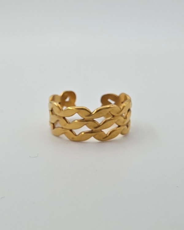 ANILLO AJUSTABLE RED - ACERO INOXIDABLE