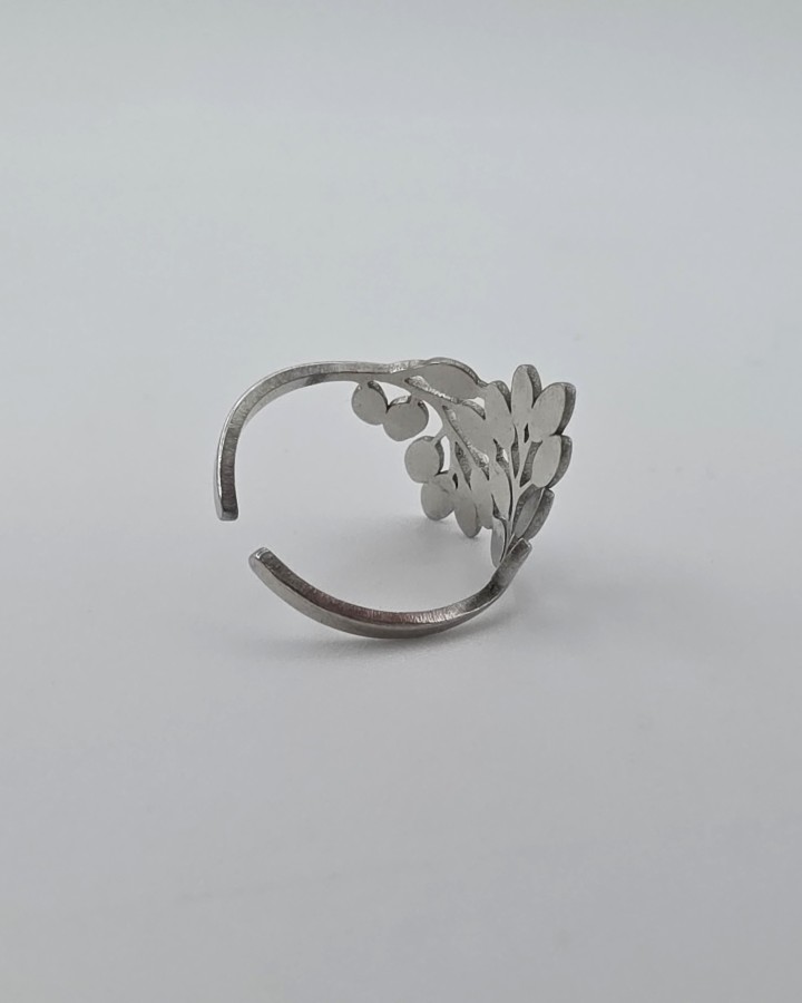 ANILLO AJUSTABLE OLIVO - ACERO INOXIDABLE