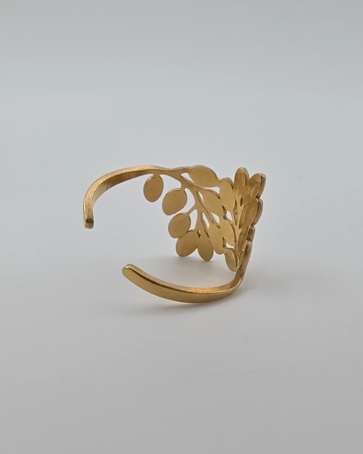 ANILLO AJUSTABLE OLIVO - ACERO INOXIDABLE